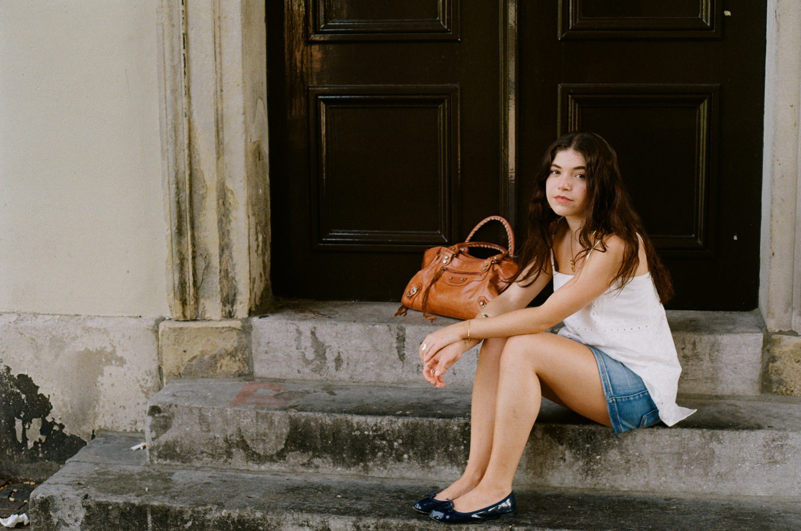 Sofia on the steps