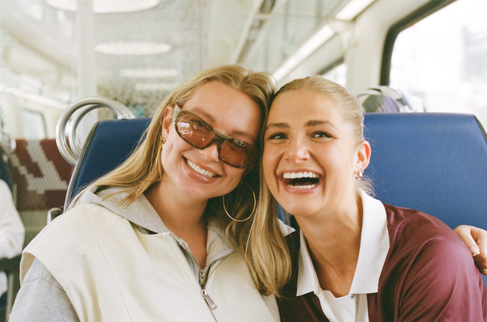 Friends on the way to the festival