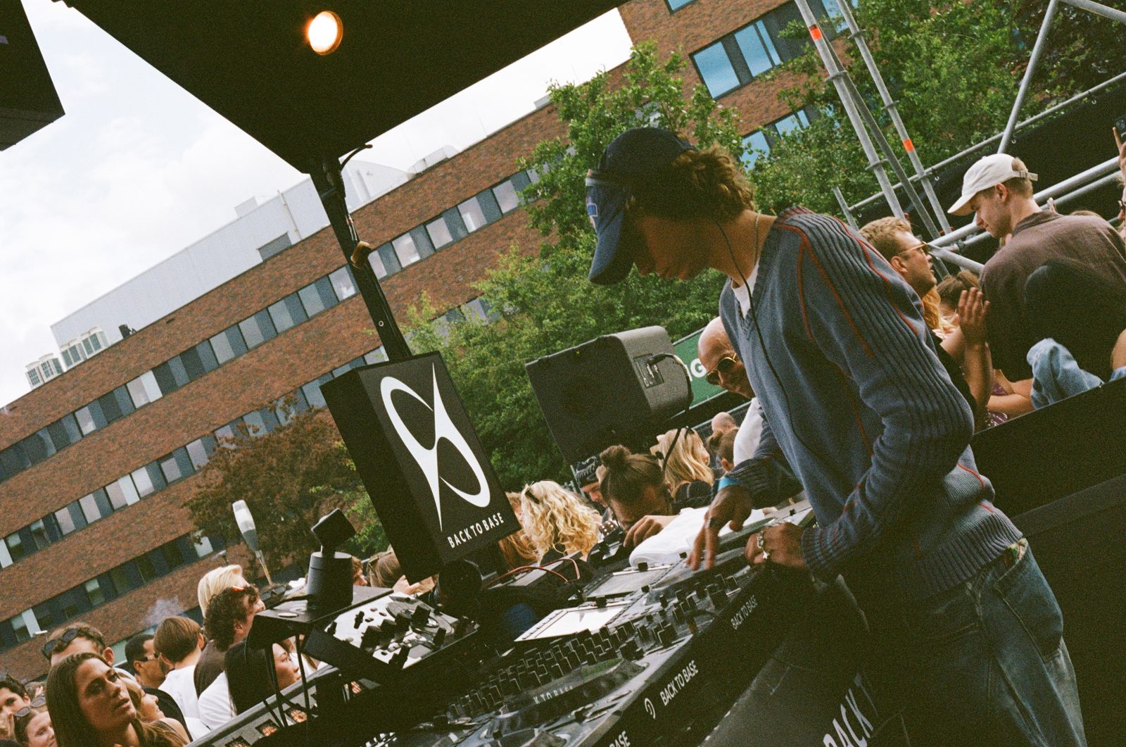 Behind the decks